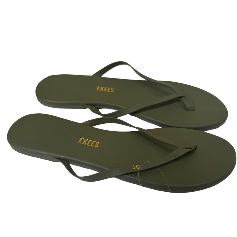 TKEES NEW Lily Pigments Leather Thong FlipFlop Sandals Slides Flat Mules Minimal